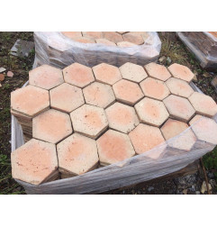 Tomette hexagonale terre cuite