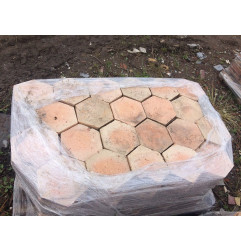 Tomette Hexagonale nuancée faite main