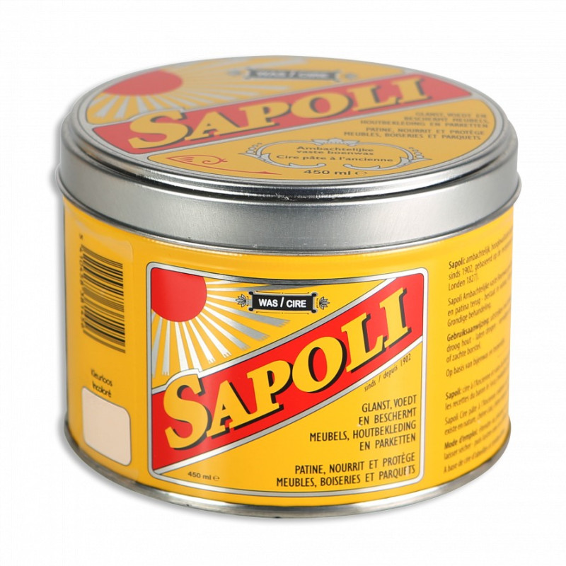 Sapoli Cera en Pasta Transparente - Cera antigua para madera - Eres-Sapoli