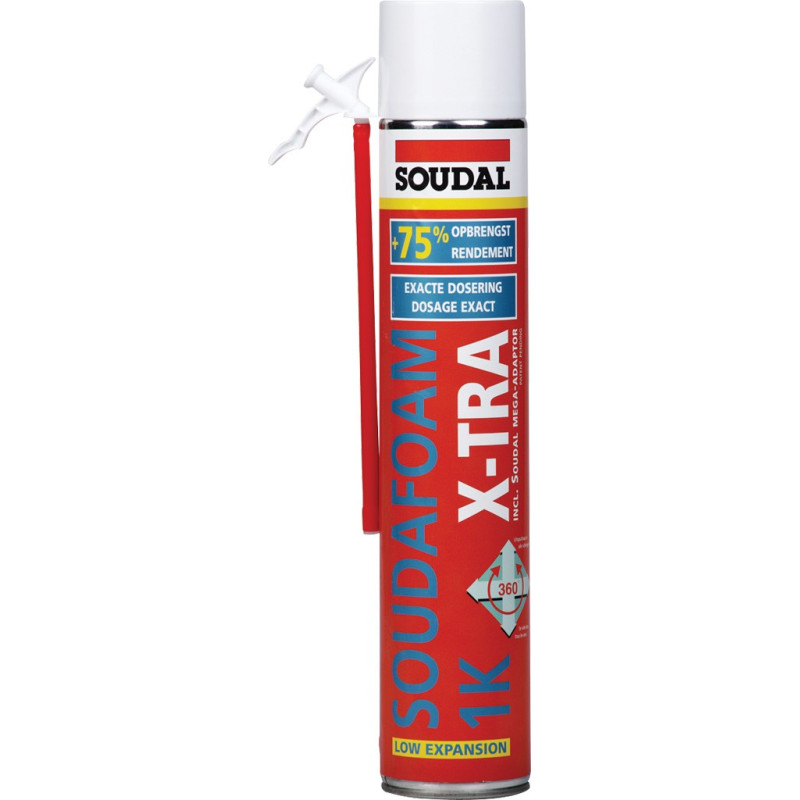 Soudafoam X-tra 1K - Высокоэффективная полиуретановая пена, наносимая вручную - Soudal