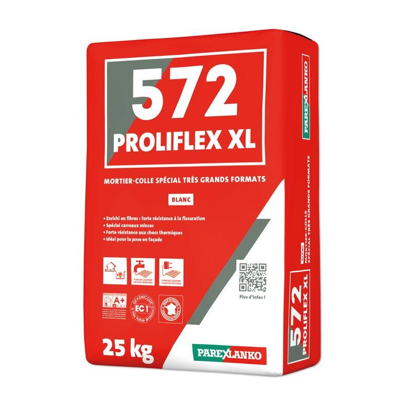 572 Proliflex XL - Mortier-colle fibré déformable - Parexlanko 572 Proliflex XL - Mortier-colle fibré déformable - Parexlanko