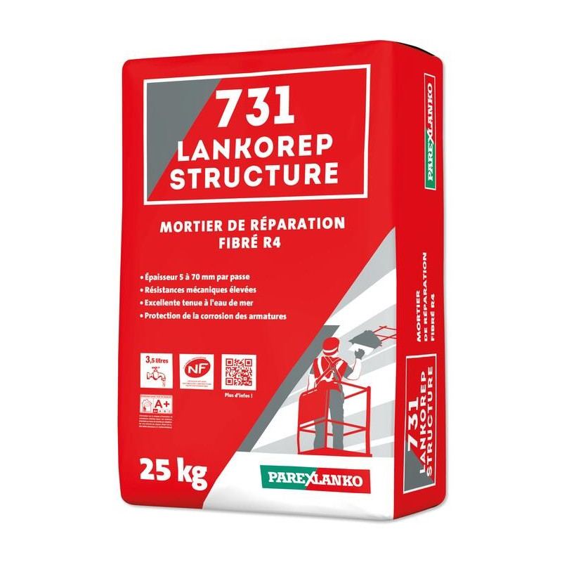 731 Lankorep Structuur - Vezelversterkte reparatiemortel - Parexlanko
