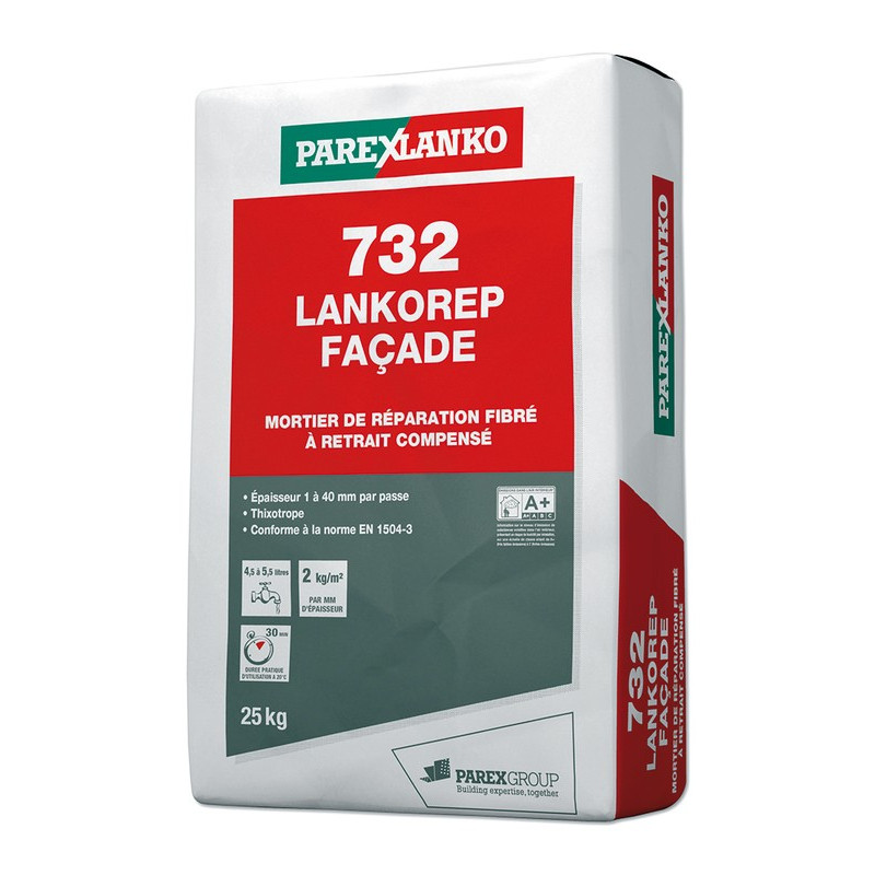 732 Lankorep Fassade - Faserarmierter Reparaturmörtel - Parexlanko