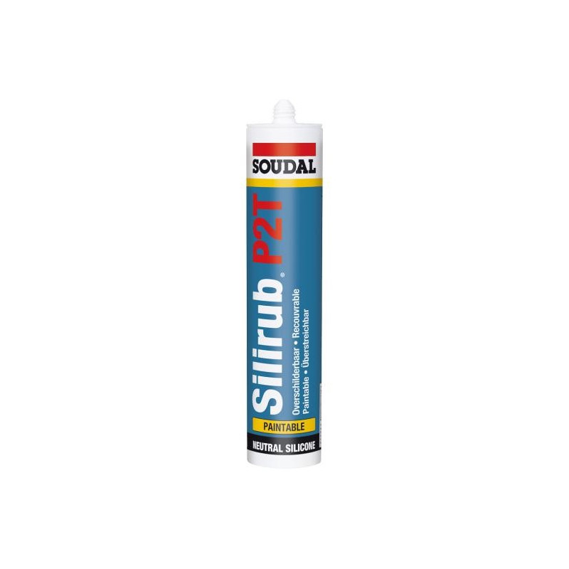 Silirub P2T 310 ml - Sellador de silicona neutra solapada - Soudal