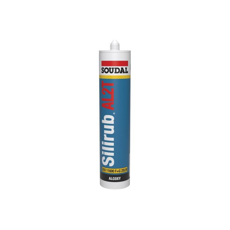 Silirub AL2T 300 ml - Sellante de silicona neutra para construcción y acristalamiento - Soudal Silirub AL2T 300 ml - Sellante de silicona neutra para construcción y acristalamiento - Soudal