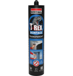 T-Rex Montage Transparent - Montagekleber auf Wasserbasis - Soudal