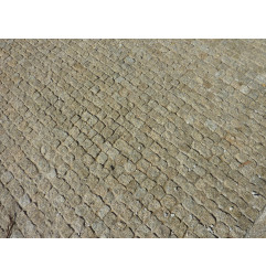Cleaved yellow granite pavers