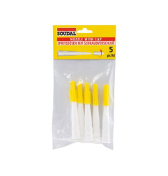 Set di 5 cannule con tappi - Beccuccio per cartucce - Soudal