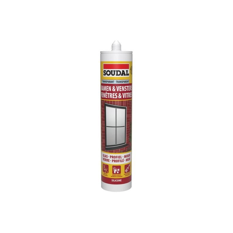 Janelas e Vidros - Selante de silicone neutro - Soudal Janelas e Vidros - Selante de silicone neutro - Soudal