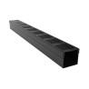 Caniveau d'infiltration carré de 10 cm en aluminium noir - AquaDrain - 100/100 - LINE ECO