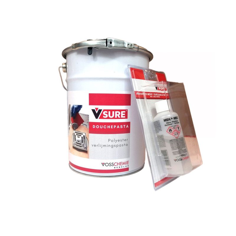 Douchepasta + Mekp - Coating with polyester fibre - Vosschemie Soloplast