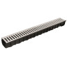 Caniveau plastique (PE-HD et PP) Midi noir - Classe A15 - Grille en galvanisé - Marshalls