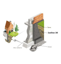 Isoline 20 - Drainagemembran für Betonbodenplatten - MatGeco