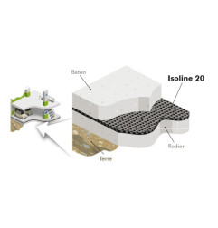 Isoline 20 - Membrane de drainage pour radier béton - MatGeco