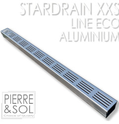 Abfluss XXS MINI L 6,5 cm Aluminiumgitter - StarDrain - LINE ECO