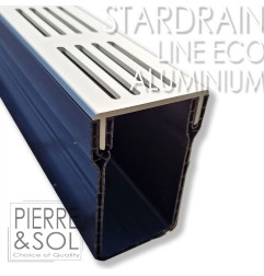 Canal estrecho 6,5 cm Rejilla de aluminio - StarDrain - LINE ECO