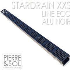 Piletta XXS MINI L 6,5 cm NERA griglia in alluminio - StarDrain - LINEA ECO