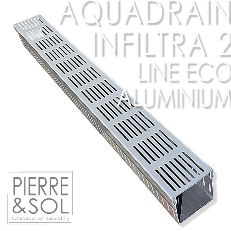 铝制格栅槽 - AquaDrain BIG- 100/100 PLUS - LINE ECO 铝制格栅槽 - AquaDrain BIG- 100/100 PLUS - LINE ECO