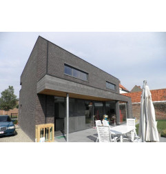 Schijfjes gevelstenen Septem - 7022 Paars-Bruin-Grijs Gezandstraald