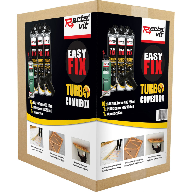 Easy fix turbo combibox - Packung mit Schnellmontageklebstoffen - Rectavit