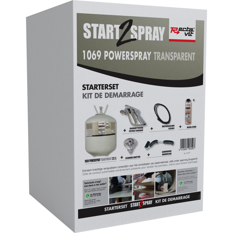 1069 Powerspray - Start2spray - مجموعة اللاصق اللاصقة - Rectavit