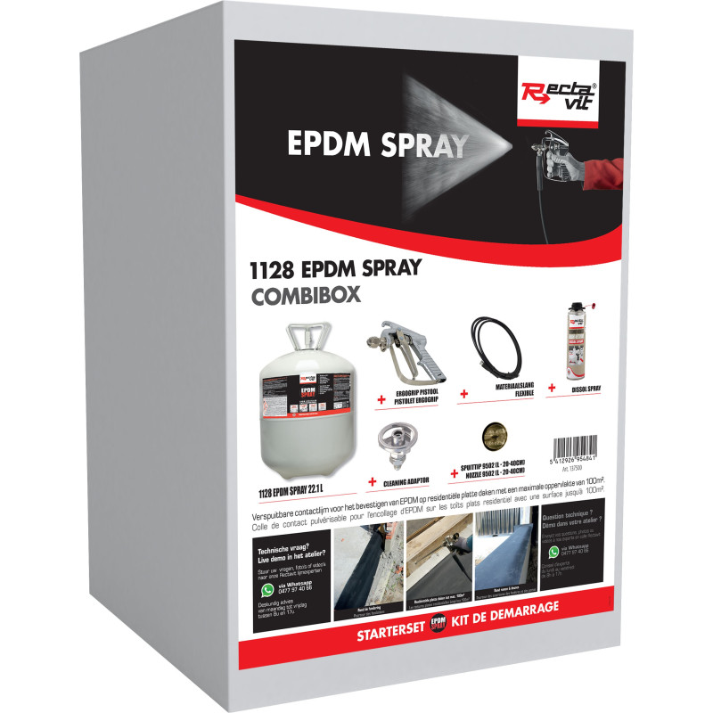 1128 EPDM spray combibox - Sprayable contact adhesive kit - Rectavit 1128 EPDM spray combibox - Sprayable contact adhesive kit - Rectavit