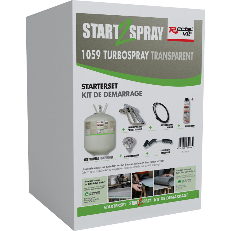 1059 Turbospray - Start2spray - Snel contact lijm set - Rectavit 1059 Turbospray - Start2spray - Snel contact lijm set - Rectavit