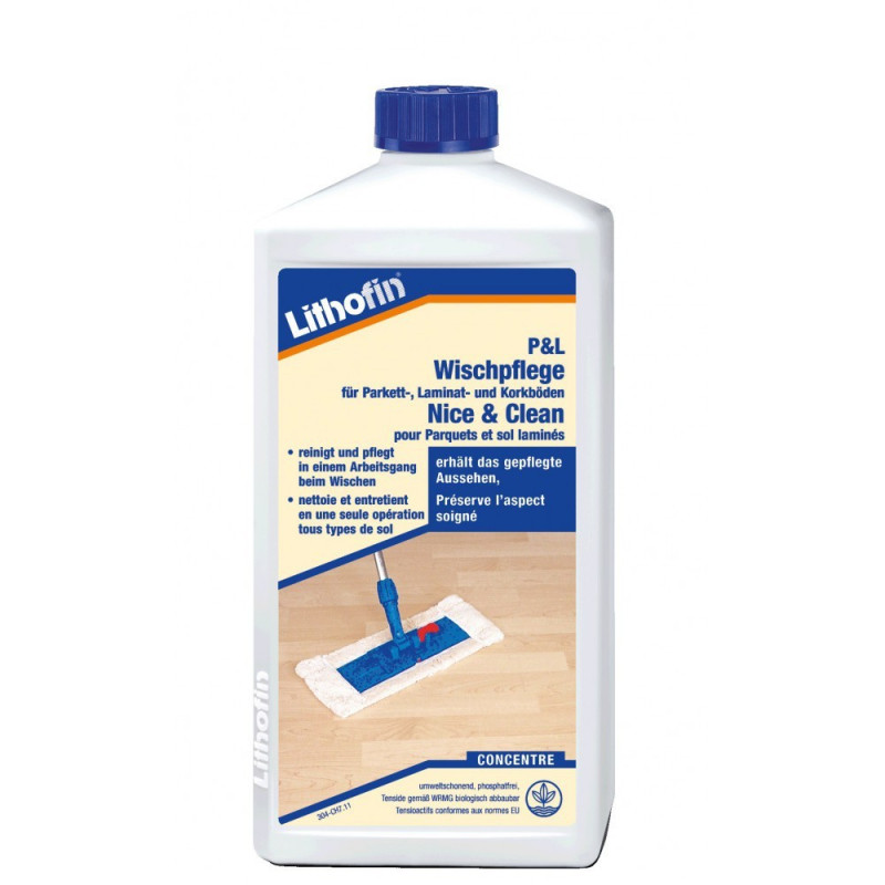 P&L Nice & Clean - Nettoyant alcalin pour parquets et sols laminés - Lithofin
