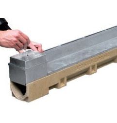 Slotted channel - Euroline 100 Discret 65 Inox - ACO