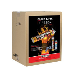 Fire box - Click & fix - Espuma PU pulverizable para protección contra incendios - Soudal