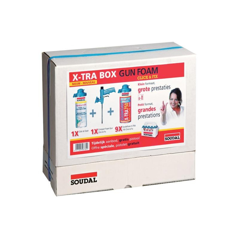 Combibox Soudafoam X-TRA C&F - Schiuma PU ad alte prestazioni - Soudal Combibox Soudafoam X-TRA C&F - Schiuma PU ad alte prestazioni - Soudal