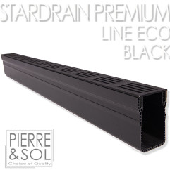 Caniveau étroit 6,5 cm Grille aluminium PREMIUM - StarDrain - LINE ECO