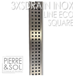 قناة صرف ستانلس ستيل ارتفاع 3.5 سم - 3XSDRAIN INOX - LINE ECO