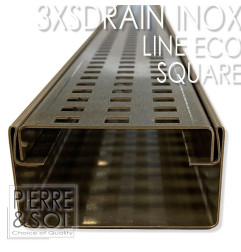 Caniveau Inox Hauteur 3,5 cm - 3XSDRAIN INOX - LINE ECO
