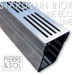 Caniveau étroit 6,5 cm Grille INOX Line - StarDrain - LINE ECO