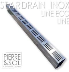 Caniveau étroit Grille INOX Line de 6,5 cm - StarDrain ECO