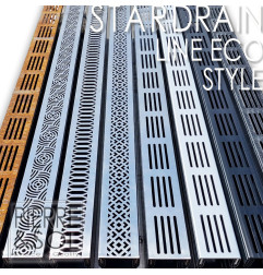 Узкий канал из нержавеющей стали Falcon Style — Viking — Diamond 6,5 см — StarDrain — LINE ECO