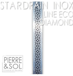 Caniveau étroit Inox Diamond de 6,5 cm - StarDrain LINE ECO