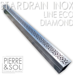 Caniveau étroit Inox Diamond de 6,5 cm - StarDrain LINE ECO