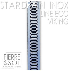 Caniveau étroit Inox Viking de 6,5 cm - StarDrain LINE ECO