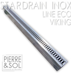 Caniveau étroit Inox Viking de 6,5 cm - StarDrain LINE ECO