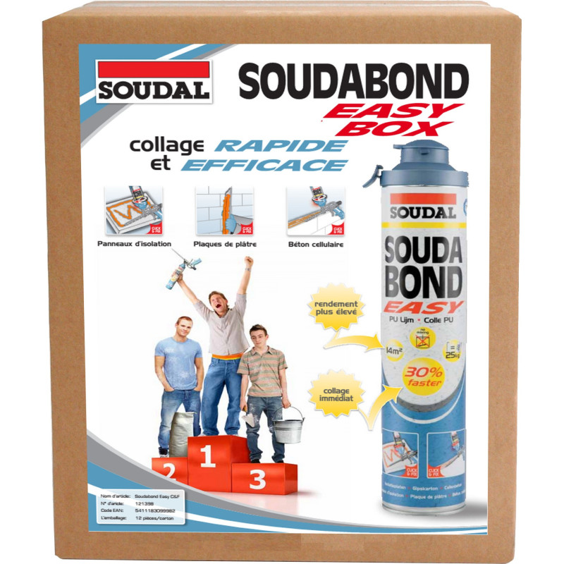 Soudabond easy click & fix combibox - PU foam adhesive - Soudal