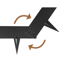 Edgi 75 Black - Bordures en métal pour parterres et jardins - MatGeco