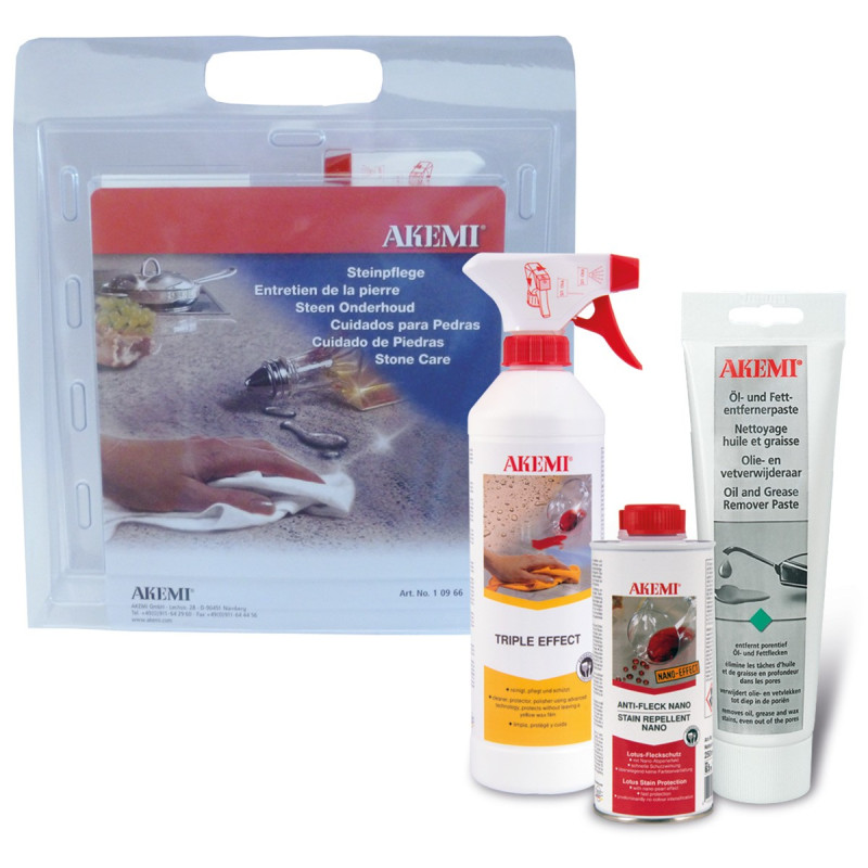 Verzorgingsset voor natuursteen - Akemi