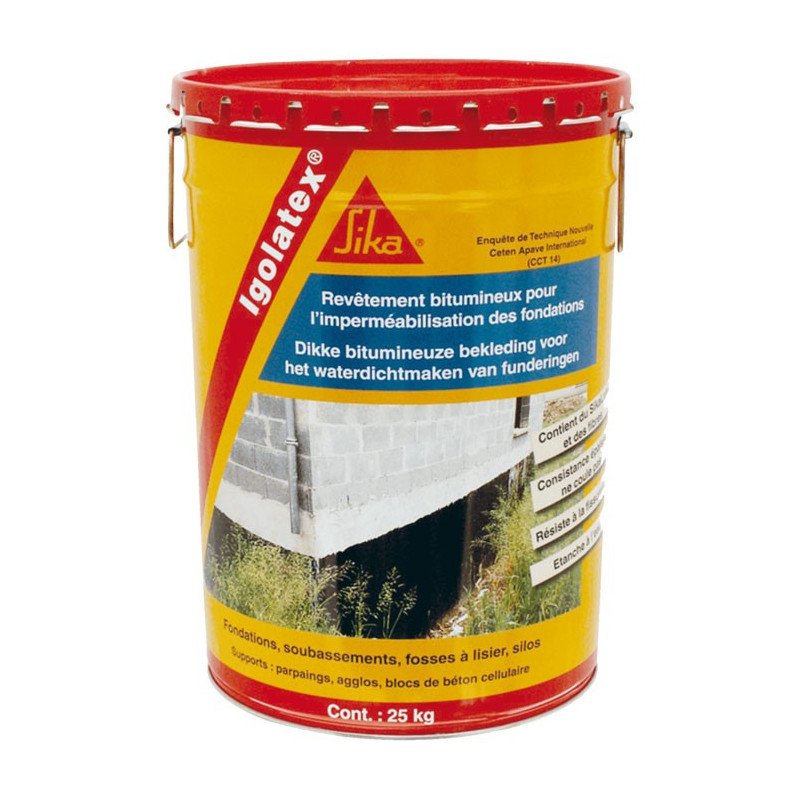 Igolatex - Revêtement bitumineux pour fondations - Sika Igolatex - Revêtement bitumineux pour fondations - Sika