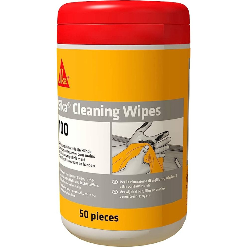 SikaCleaning Wipes-100 - Reinigungstücher für Hände und Werkzeuge - Sika