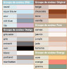 La gamme des couleurs disponibles pour l'Omnifill B100WD