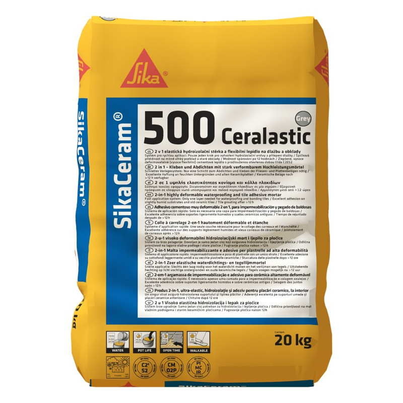 SikaCeram-500 Ceralastic - Flexibler, verstärkter Mörtel - Sika