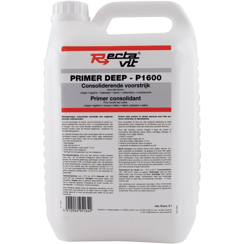 Primer deep P1600 - Festigende Grundierung - Rectavit Primer deep P1600 - Festigende Grundierung - Rectavit