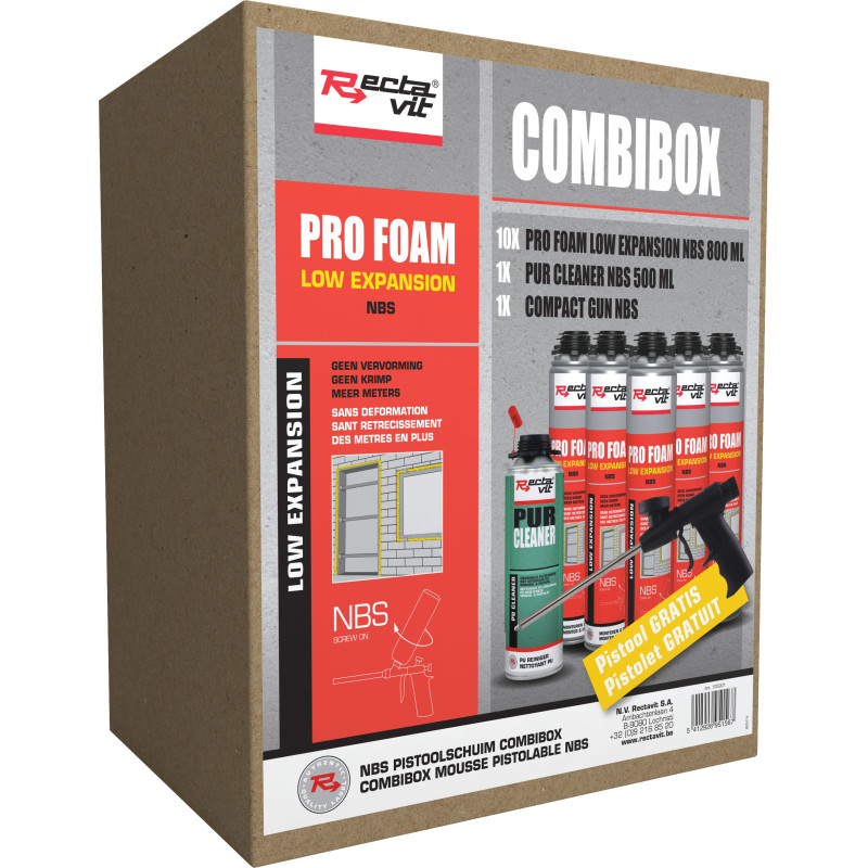 Combibox Pro foam lage expansie NBS - PU schuim - Rectavit Combibox Pro foam lage expansie NBS - PU schuim - Rectavit